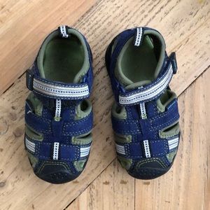 Pediped toddler 5 blue and green sandals